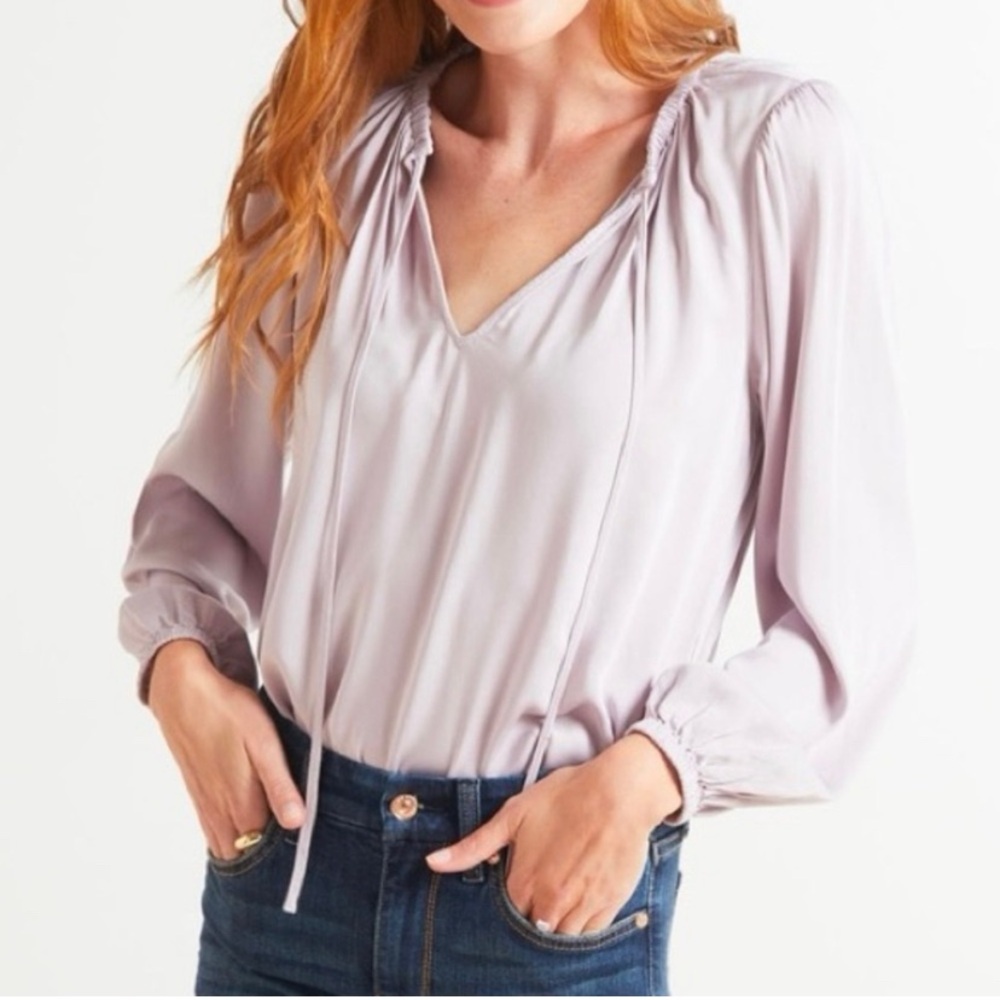 Cloth & Stone Long Sleeve Women's Blouse- Lilac